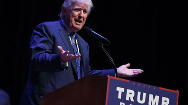 Republican presidential candidate Donald Trump speaks during a campaign rally at Merrill Auditorium Thursday Aug. 4 2016 in Portland Maine