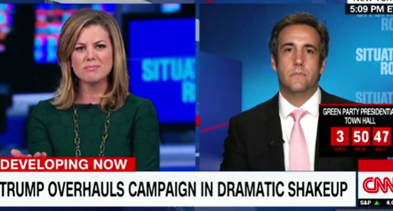 CNN's Brianna Keilar with Trump attorney Michael Cohen- screen grab