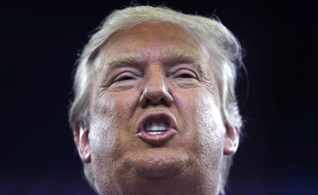 Republican presidential candidate Donald Trump speaks during a campaign stop at the Tsongas Center in Lowell Mass. Monday Jan. 4 2016. ORG XMIT MACK111