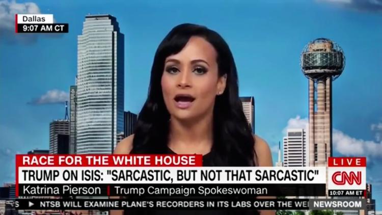 Trump spokeswoman Katrina Pierson said incorrectly that President Obama'went into Afghanistan following the American troop surge in Iraq in 2007