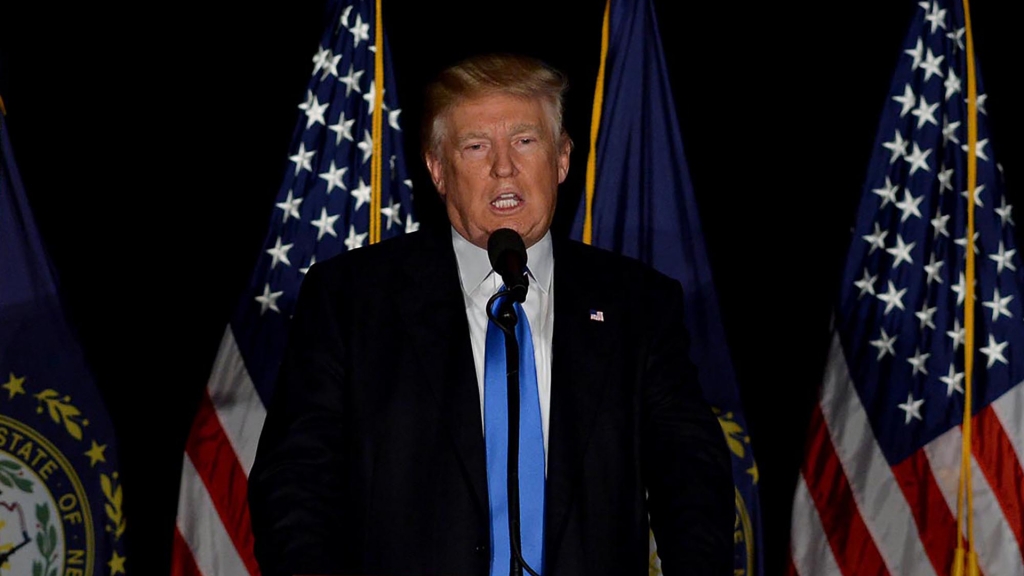 Donald Trump speaks at a rally at the Charlotte Convention Center in uptown Charlotte