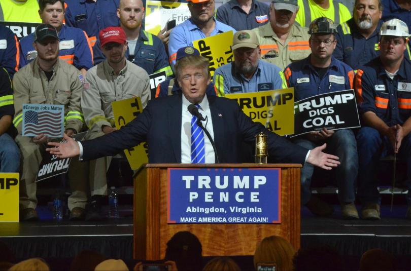 Donald Trump speaks during an event in Abingdon on Aug. 10 201.6