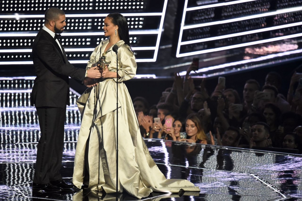 Drake and Rihanna king and queen of the VMA prom.     Michael Loccisano  Getty Images