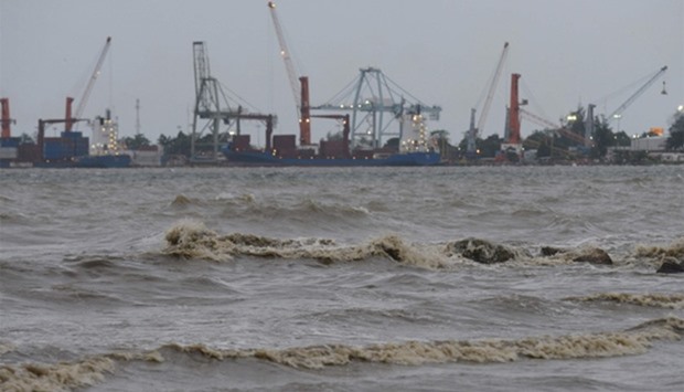 The bay of Puerto Cortes before the arrival of Hurricane Earl