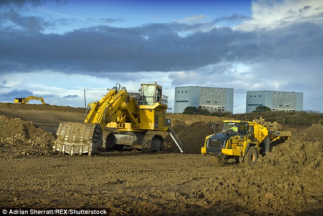 Earthworks in preparation for the construction of EDF Energy's Hinkley Point C nuclear power station