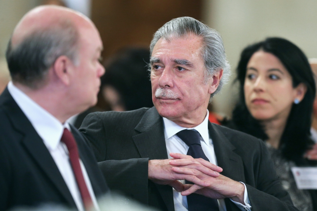 WASHINGTON DC- FEBRUARY 16 Former Secretary of Commerce Carlos Gutierrez, the chair of the U.S. Chamber of Commerce's U.S.-Cuba Business Council attends a luncheon following a meeting of the business council at the chamber's headquarters February