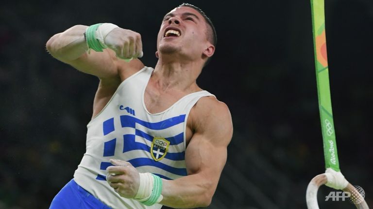 Eleftherios Petrounias has won the rings title in the Olympic Artistic gymnastics tournament.
   
 

  Enlarge  Caption