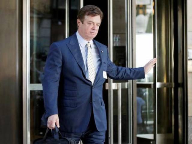 Paul Manafort senior advisor to Republican US presidential candidate Donald Trump exits following a meeting of Donald Trump's national finance team at the Four Seasons Hotel in New York City US