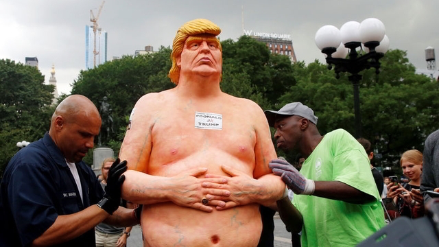 039;Emperor has no balls&#039: The real story behind the naked Donald Trump statues