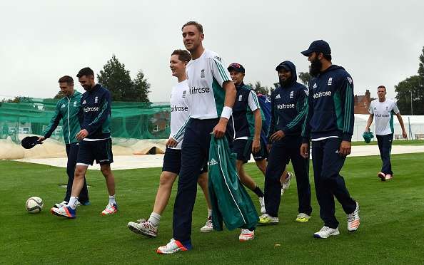 England players during a training session ahead of the 3rd test in Birmingham