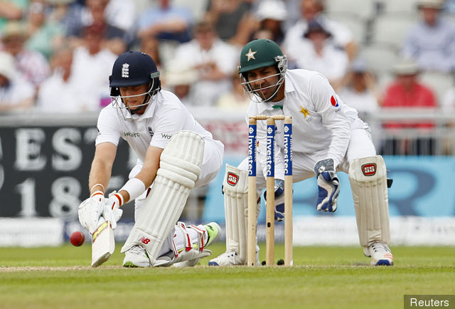 England's Joe Root in action