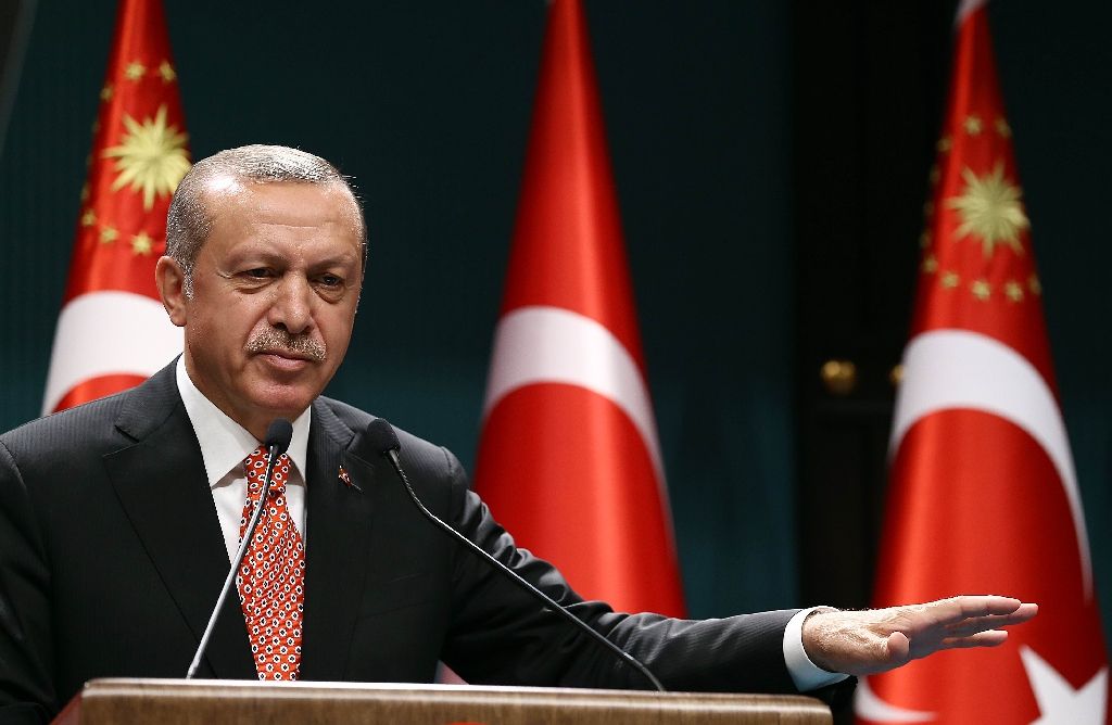 Turkish President Recep Tayyip Erdogan accuses the West of supporting'terror and the coup plotters who tried to unseat him