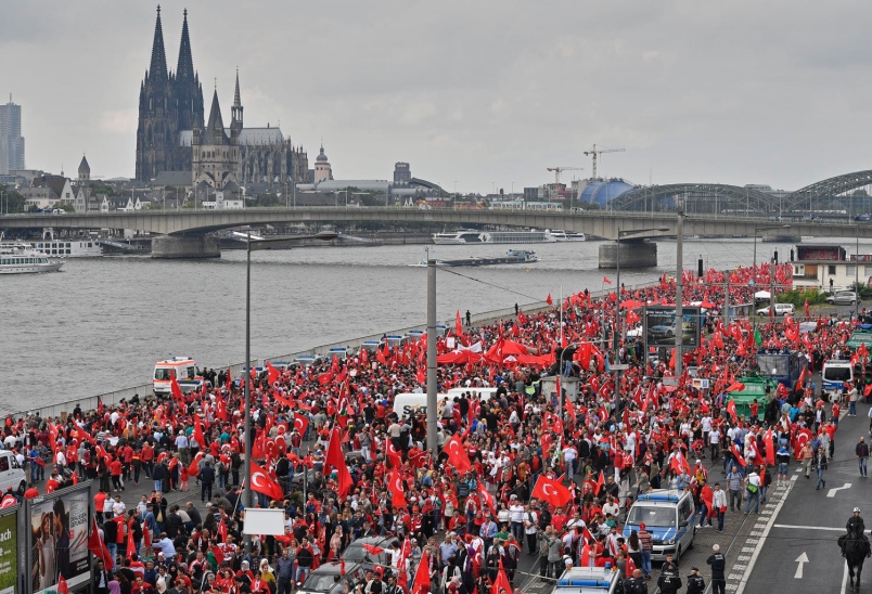 Thousands of supporters of Turkish President Recep Tayyip Erdogan gathered in the city to protest the July 15 coup attempt in Turkey. The head of the Council of Europe the Continent's