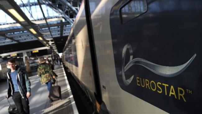 Eurostar train at St. Pancras Station London