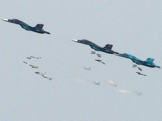 2863864 06/04/2016 SU-34 multi-purpose fighter jets during the Russian stage of the Aviadarts 2016 international flight skills competition at Chauda testing center of the Russian Air Force outside Feodosia. Evgeny Biyatov  Sputnik via AP