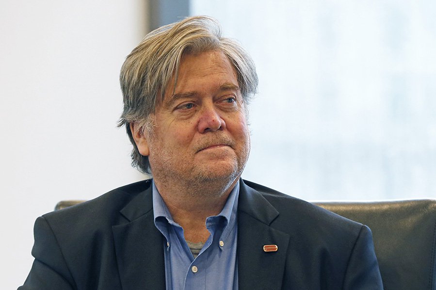 Stephen Bannon Republican presidential candidate Donald Trump's campaign chairman attends Trump's Hispanic advisory roundtable meeting in New York on In this Aug. 20 2016. Gerald Herbert  Associated Press