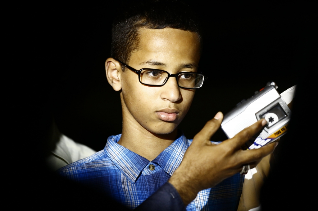 Ahmed Mohamed speaks to the press before his meeting with Sudanese President Omar al Bashir in Khartoum on Oct. 14 2015