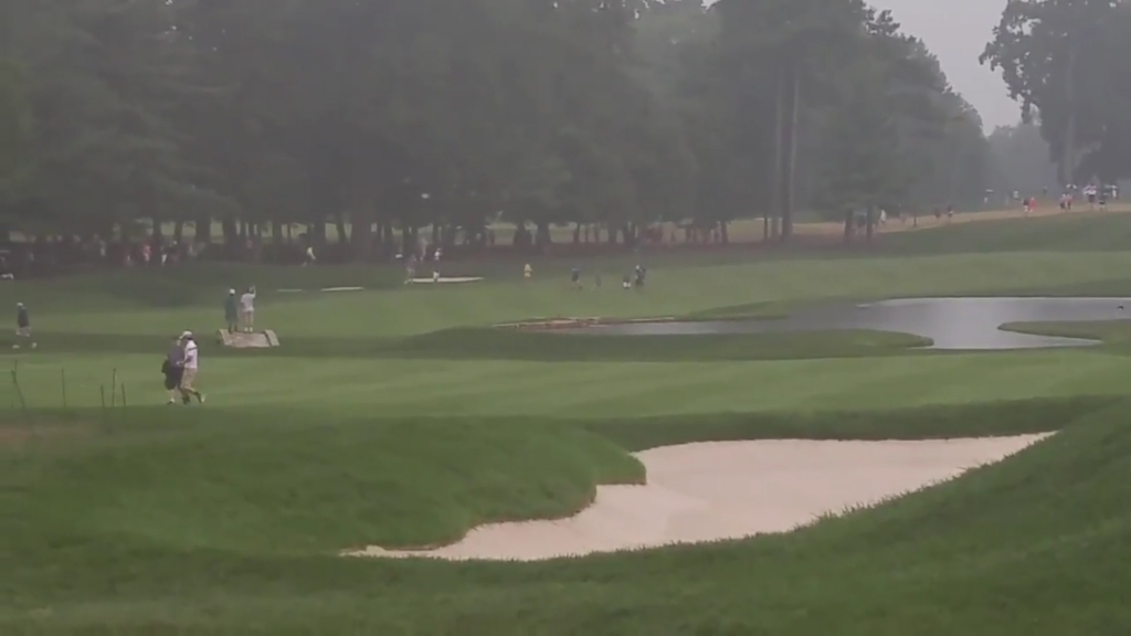 Fans Run Amok on PGA Championship Course During Rain Delay