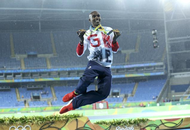 FOR THE FAMILY Stating that the Olympics had become “harder and tougher” Mo Farah said he was pleased that his four kids now have one gold each and he was going to engrave their name on them