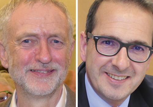 Jeremy Corbyn and rival Owen Smith