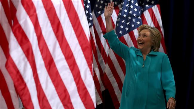 Democratic presidential nominee Hillary Clinton greets supporters during a campaign event at Truckee Meadows Community College