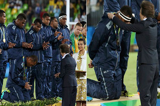 Fiji claimed their first Olympic medal ever by beating Britain 43-7 to win men's rugby sevens final