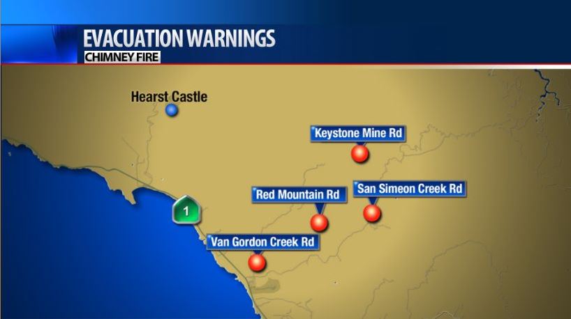 Chimney Fire crosses into Monterey County; Soberanes Fire grows to 86000 acres