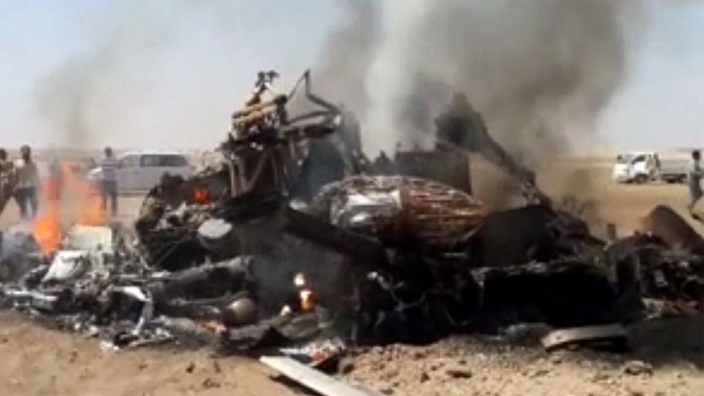 Five people are dead after a Russian military helicopter was shot down in a Syrian province