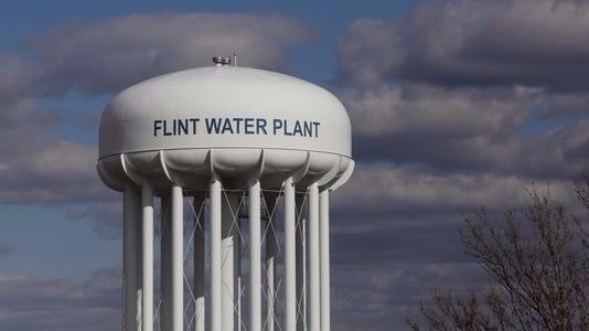 Flint water plant tower