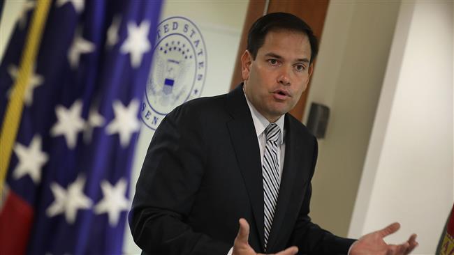 Florida Senator Marco Rubio speaks to the media as he urges the United States Congress to pass funding to combat the mosquito-borne Zika virus