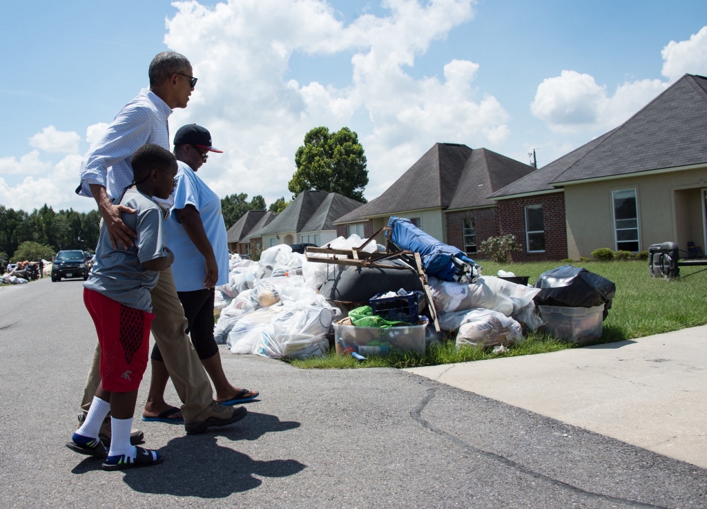 WATCH LIVE: Obama tours flood-battered Louisiana