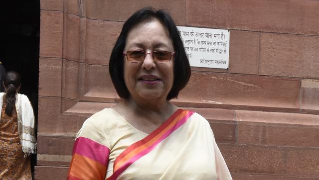 Former Union minister Najma Heptulla