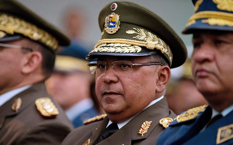 Venezuela's National Guard commander Gen. Nestor Reverol attends to a ceremony to commemorates the 185th anniversary of the death of independence hero Simon Bolivar in Caracas Venezuela Thursday Dec. 17 2015