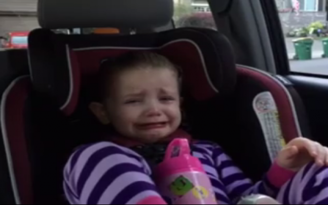 Liittle girl bursts into tears over Obama leaving