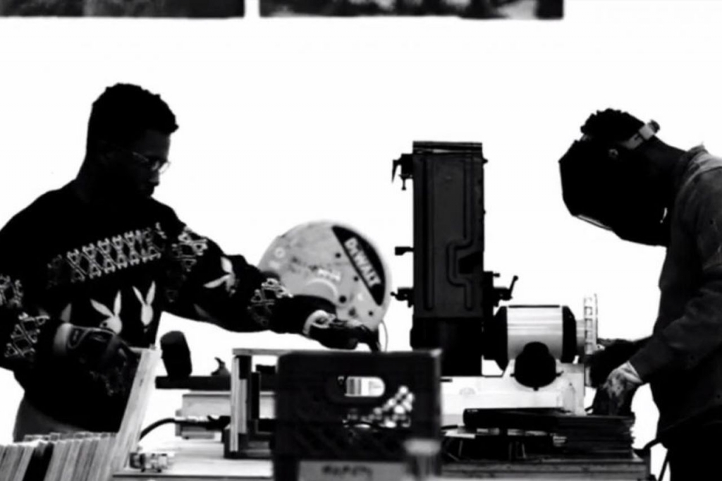 Frank Ocean and Frank Ocean get to work building a staircase.     Apple