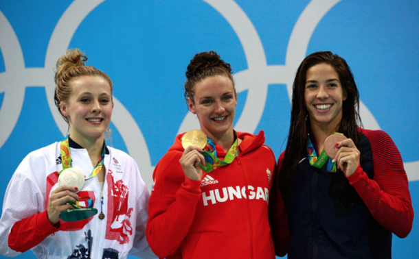 O'Connor Hosszu and Di Rado with their medals