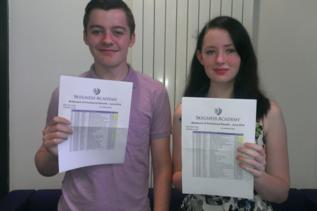 The wait is over for Brook Salter and Amber Snary at Skegness Academy. ANL-160825-111400001