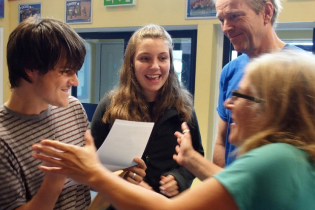 GCSE pupils from Anthony Gell School in Wirksworth collect their results