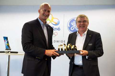 GE Vice Chairman John Rice with IOC President Thomas Bach