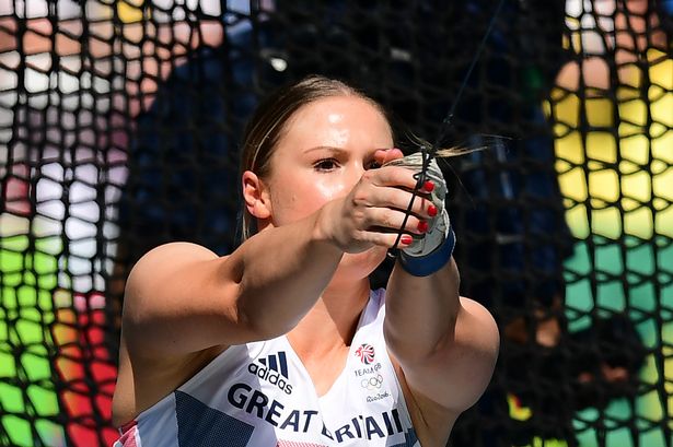 Sophie Hitchon of Great Britain competes in the Women's Hammer Throw Final