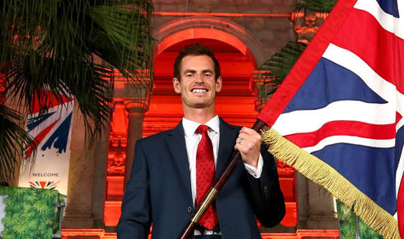 GETTYAndy Murray has admitted he nearly took out a member of the Royal family with the Olympic flag