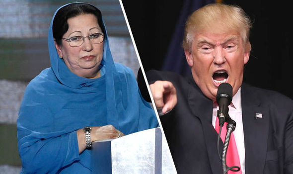 Ghazala Khan and Donald Trump