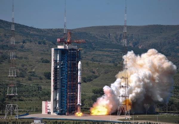 Gaofen-3 onboard the Long March 4C rocket. Image Courtesy Xinhua