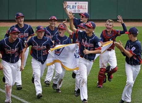 The Endwell N.Y. team takes a victory lap of the field at Lamade Stadium after a win in the Little League World Series Championship baseball game over South Korea in South Williamsport Pa. Sunday Aug. 28 2016