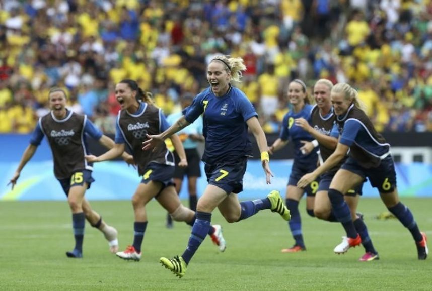 Soccer: Sweden beat Brazil in shootout to reach final