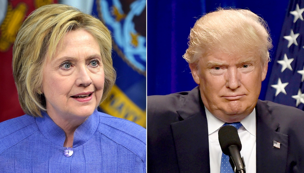 Democratic presidential nominee Hillary Clinton and GOP nominee Donald Trump