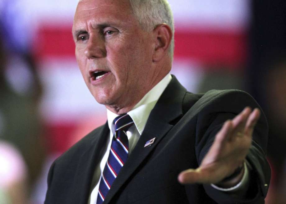 Republican vice presidential candidate Gov. Mike Pence R-Ind. addresses supporters during a campaign event in Carson City Nev. Monday Aug 1 2016