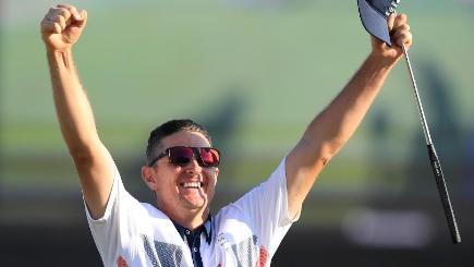 Great Britain's Justin Rose was watched by his wife and mother in Rio