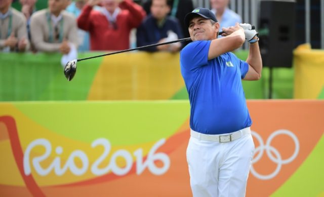 Brazil's Adilson da Silva hits the first Olympic golf stroke in 112 years in Rio de Janeiro