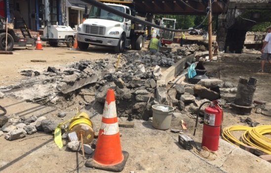 Main Street in historic Ellicott City Maryland is seen Monday Aug. 1 2016 after the city was ravaged by floodwaters Saturday night killing two people and causing devastating damage to homes and businesses officials said